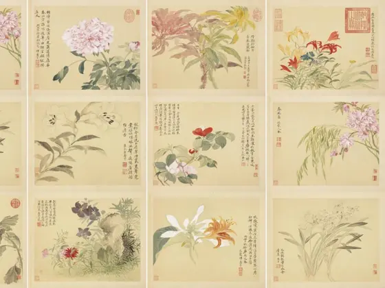 老翁 花卉圖 B3111015《花卉双禽图》明代画家（佚名）高清作品– 高清名画