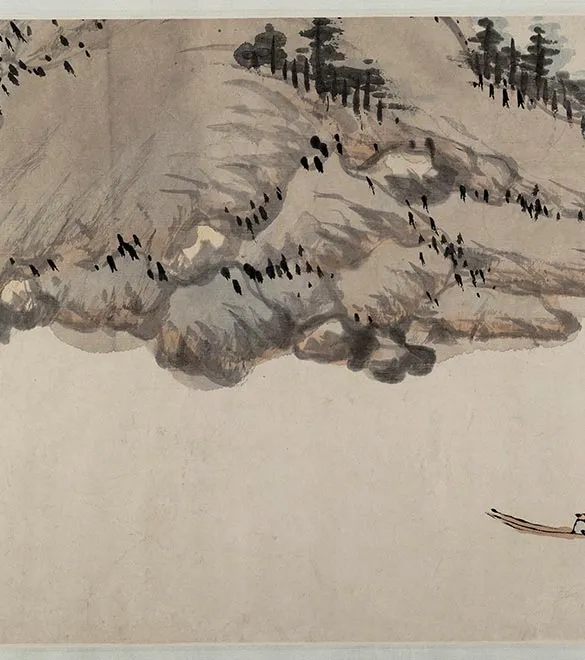 传陈淳《江山无尽图》卷_04