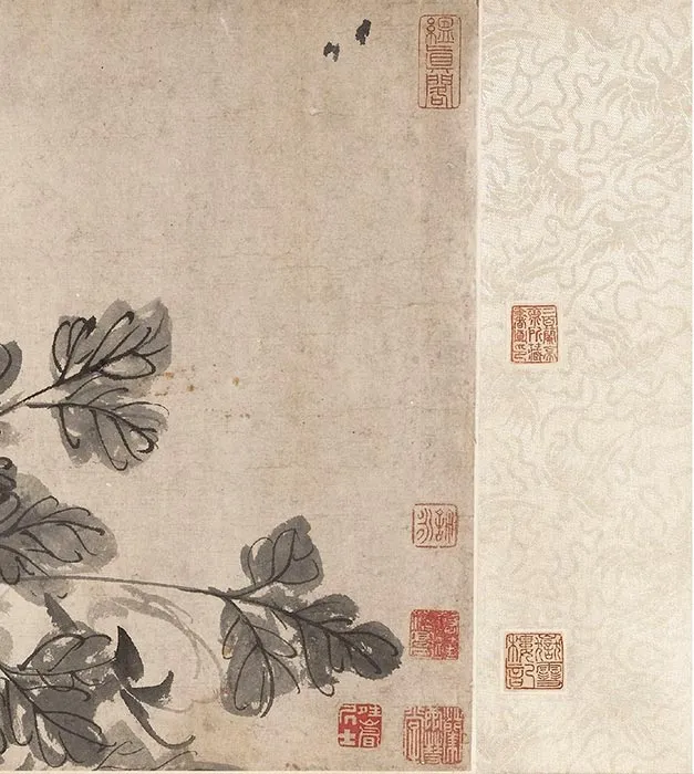 陈淳水墨花卉图卷_16