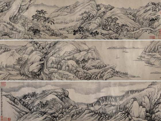 清柳堉《溪山行旅图》卷