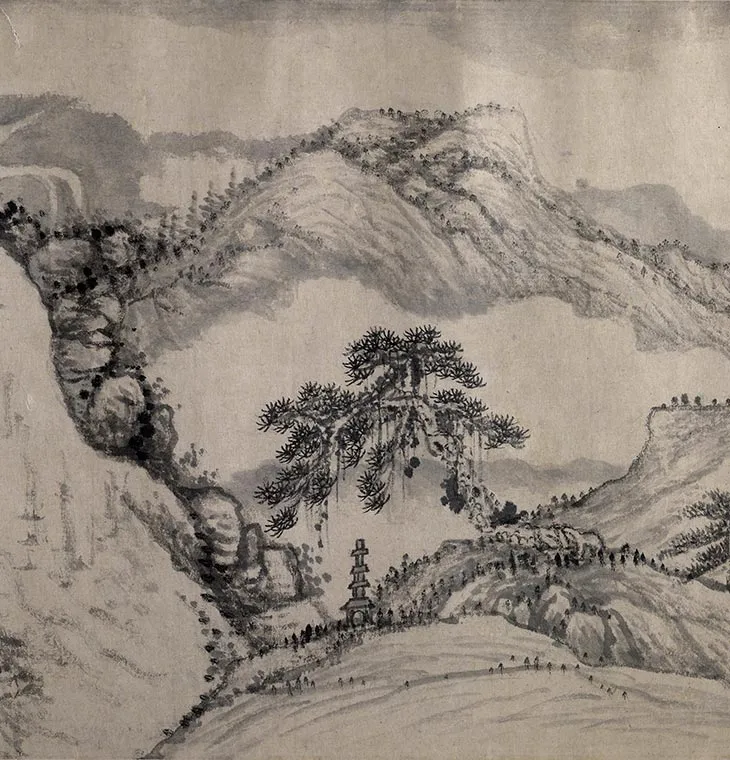 柳堉《溪山行旅图》卷_07