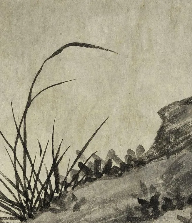 吴镇水墨竹谱图卷_05
