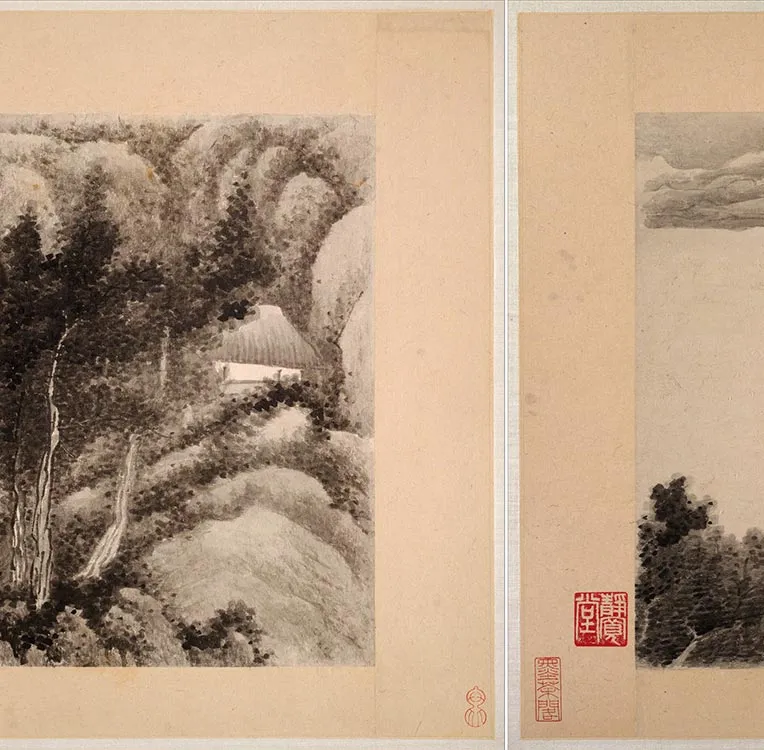 清龚贤山水小景册_09