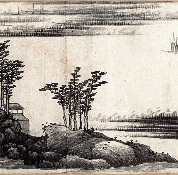 龚贤山水画《千岩万壑图》卷_13