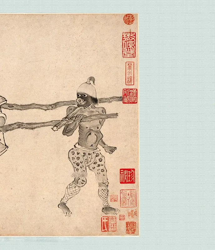 钱谷《钟馗移家图》卷_09