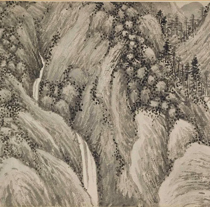 钱谷山水画《溪山深秀图》卷_16