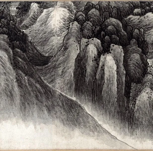 龚贤山水画《千岩万壑图》卷_06