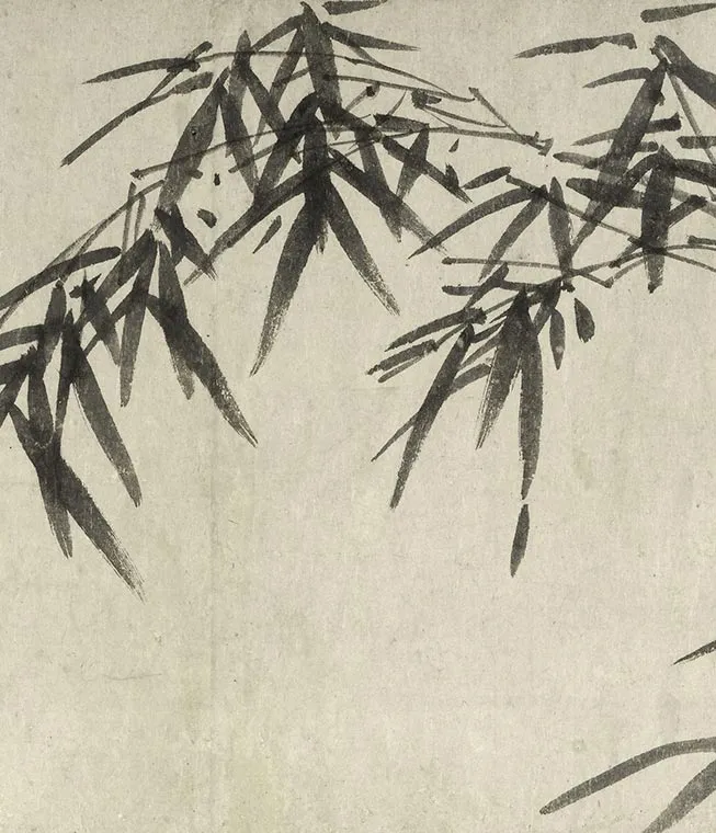 吴镇水墨竹谱图卷_08