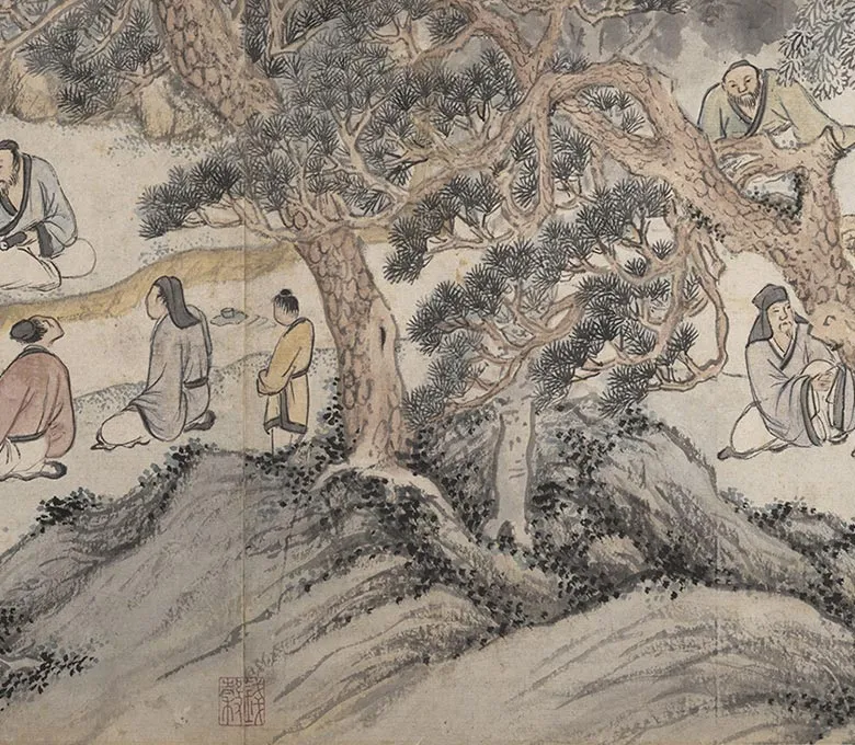 钱谷《兰亭修禊图卷》_29