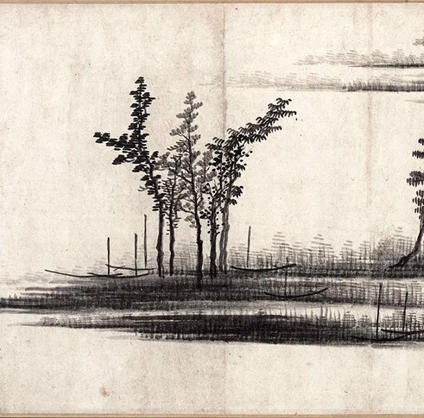 龚贤山水画《千岩万壑图》卷_09