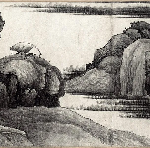 龚贤山水画《千岩万壑图》卷_03