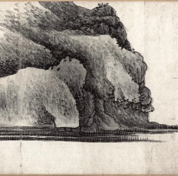 龚贤山水画《千岩万壑图》卷_08