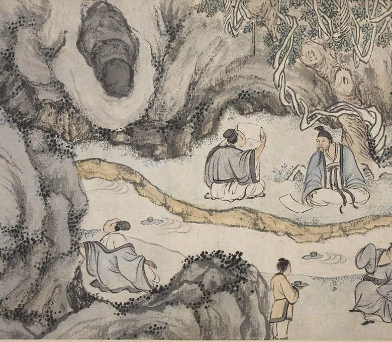 钱谷《兰亭修禊图卷》_25
