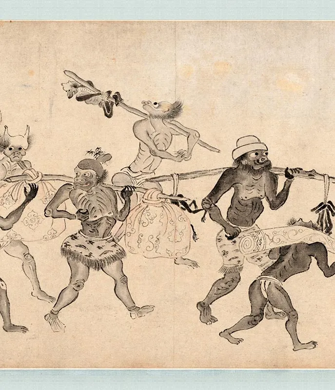 钱谷《钟馗移家图》卷_05