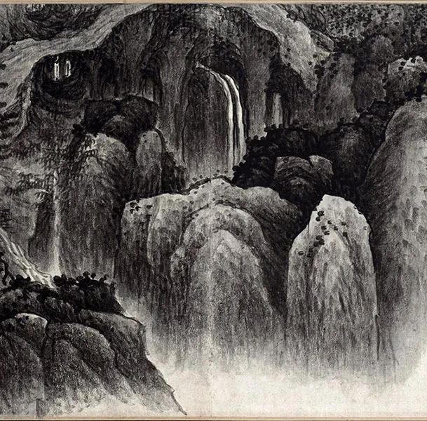 龚贤山水画《千岩万壑图》卷_05