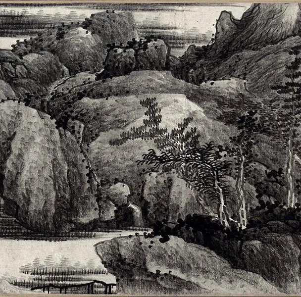 龚贤山水画《千岩万壑图》卷_04