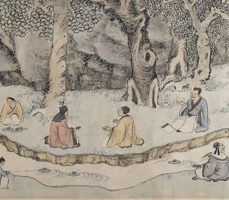 钱谷《兰亭修禊图卷》_22