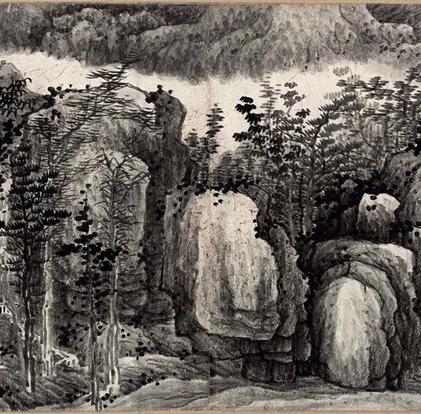 龚贤山水画《千岩万壑图》卷_19