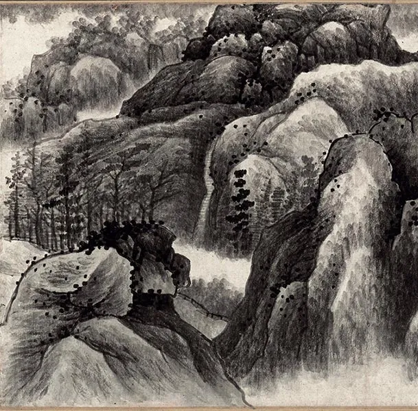 龚贤山水画《千岩万壑图》卷_23