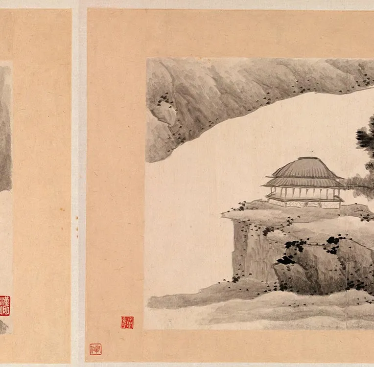 清龚贤山水小景册_21