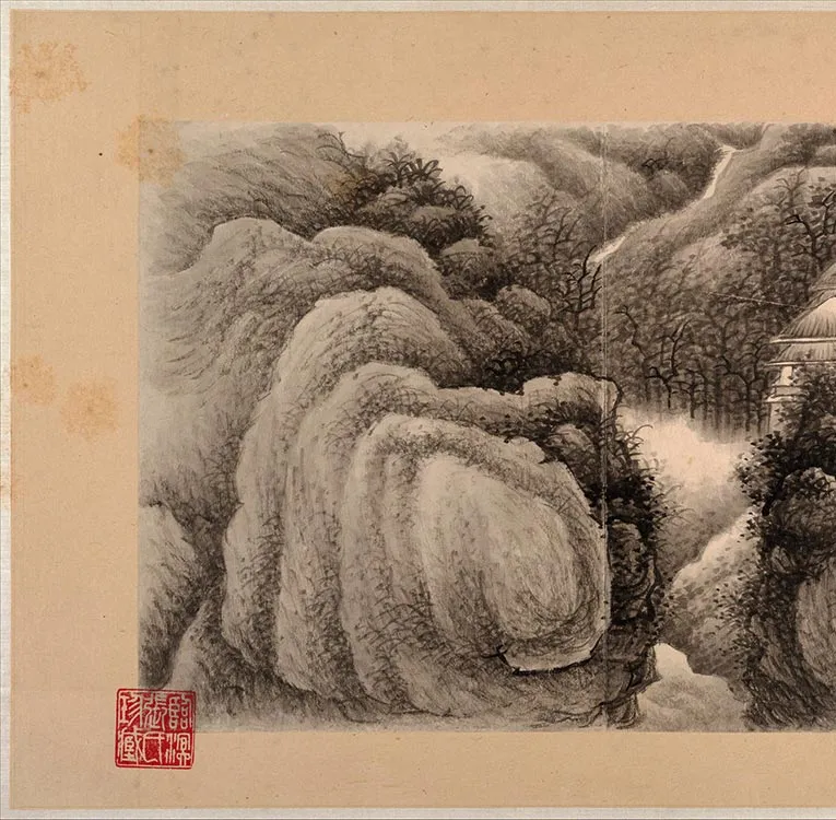 清龚贤山水小景册_01