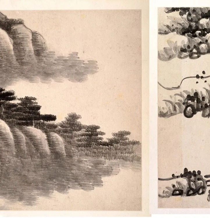 龚贤水墨山水《十二月令山水册》_26