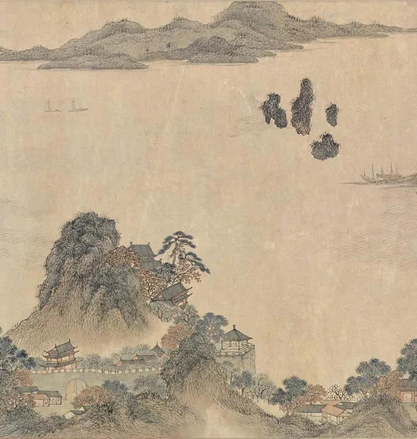 王蒙《长江万里图卷》全卷_26