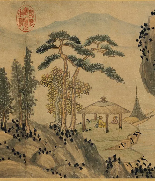元吴镇画山水卷_08