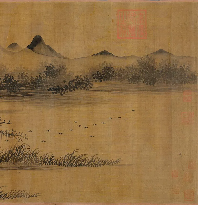 元吴镇山水卷_12