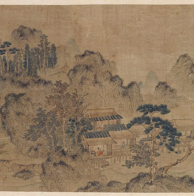 传元王蒙《溪山无尽图卷》_19