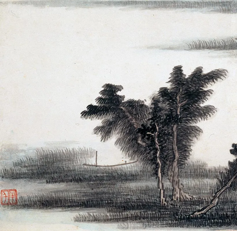龚贤《山水八段图卷》_09