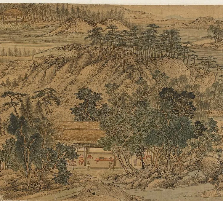 王蒙《仿王右丞辋川图》卷_16