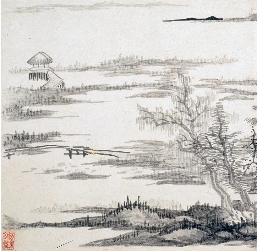 龚贤《山水八段图卷》_13