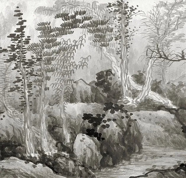 龚贤赠长翁山水卷_22