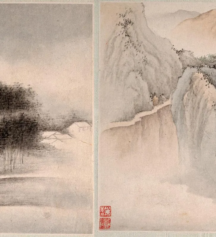 樊圻为玉翁画山水册_06