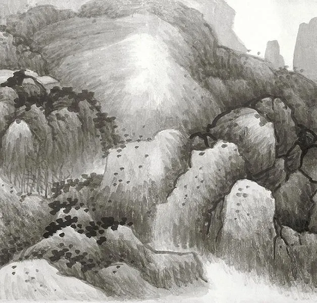 龚贤赠长翁山水卷_34
