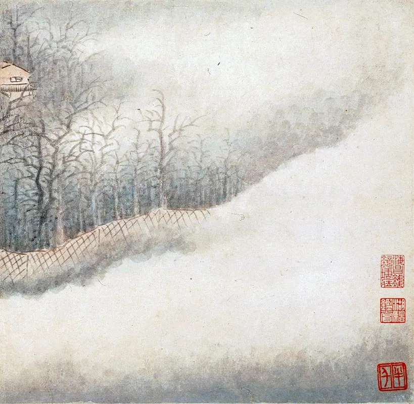 龚贤《山水八段图卷》_16