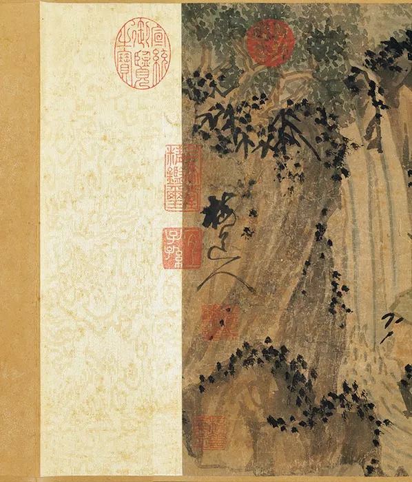 元吴镇画山水卷_03