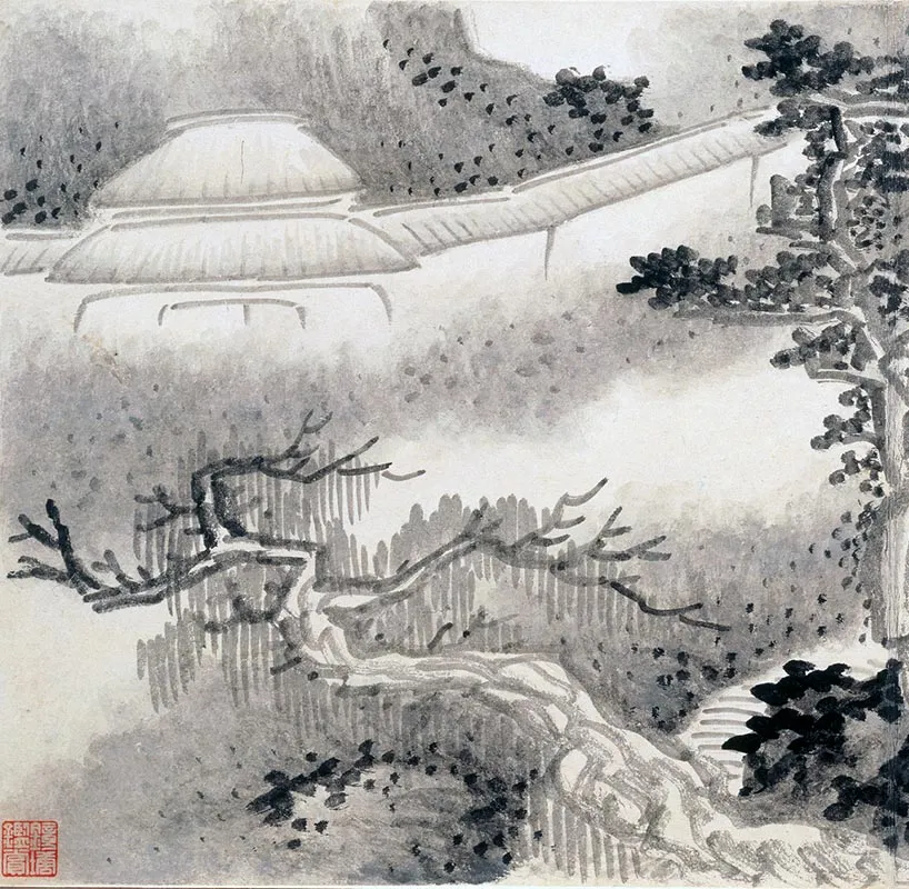 龚贤《山水八段图卷》_07