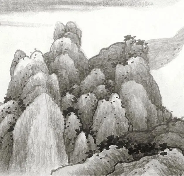龚贤赠长翁山水卷_29