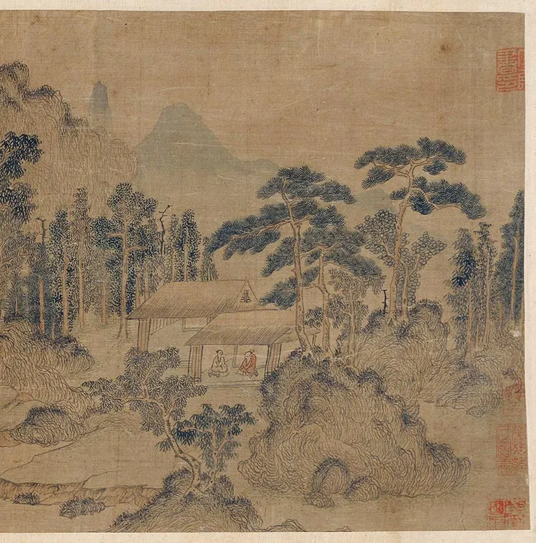 传元王蒙《溪山无尽图卷》_22