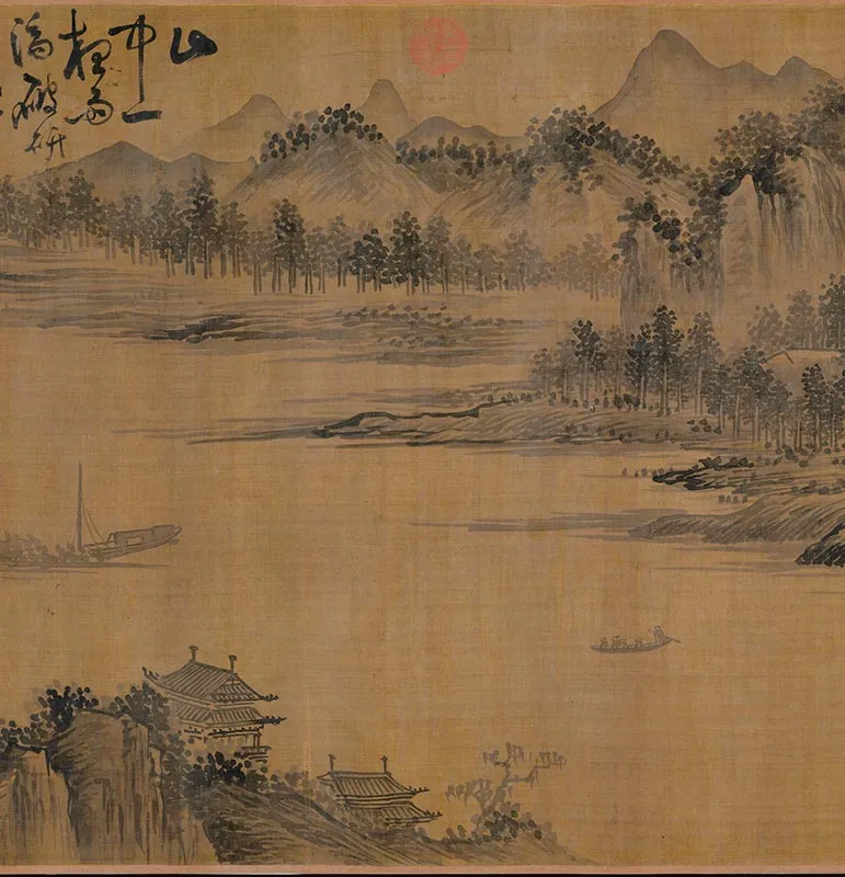 元吴镇山水卷_02