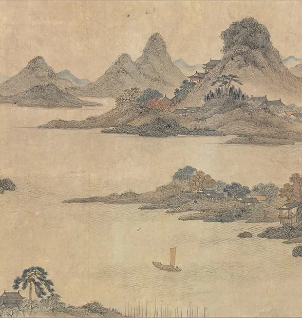 王蒙《长江万里图卷》全卷_22