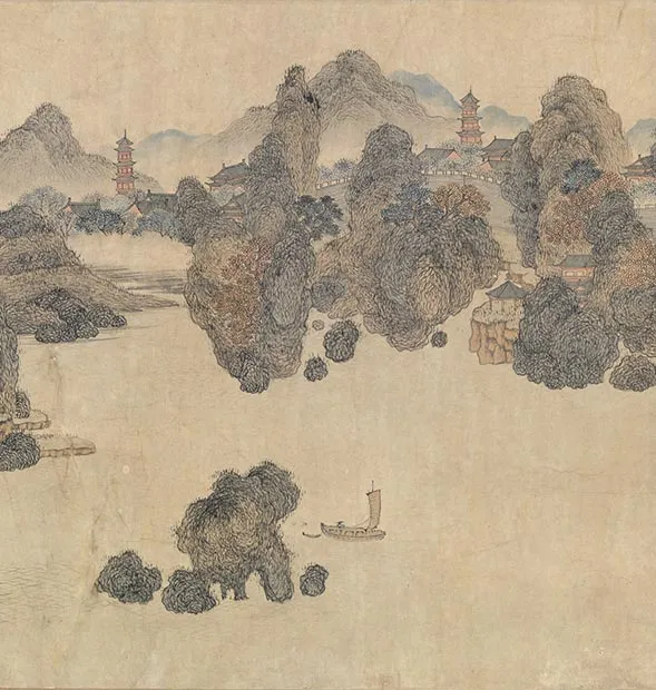 王蒙《长江万里图卷》全卷_20