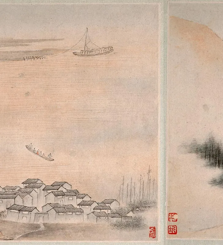 樊圻为玉翁画山水册_03