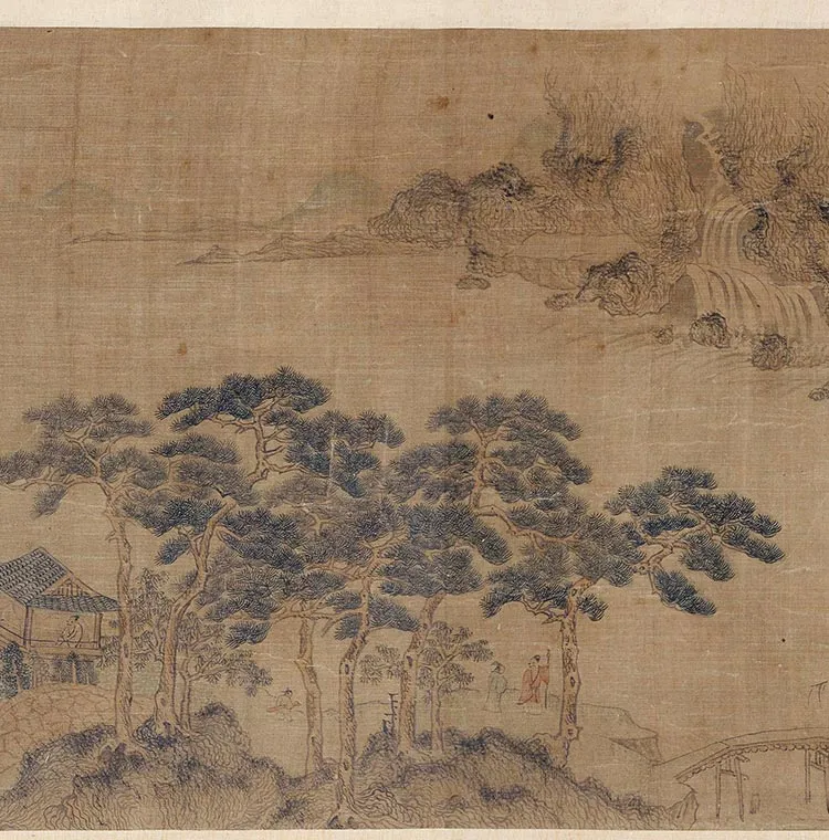 传元王蒙《溪山无尽图卷》_14