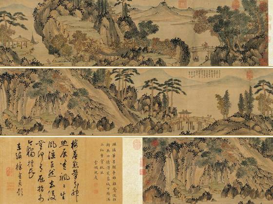元吴镇画山水卷