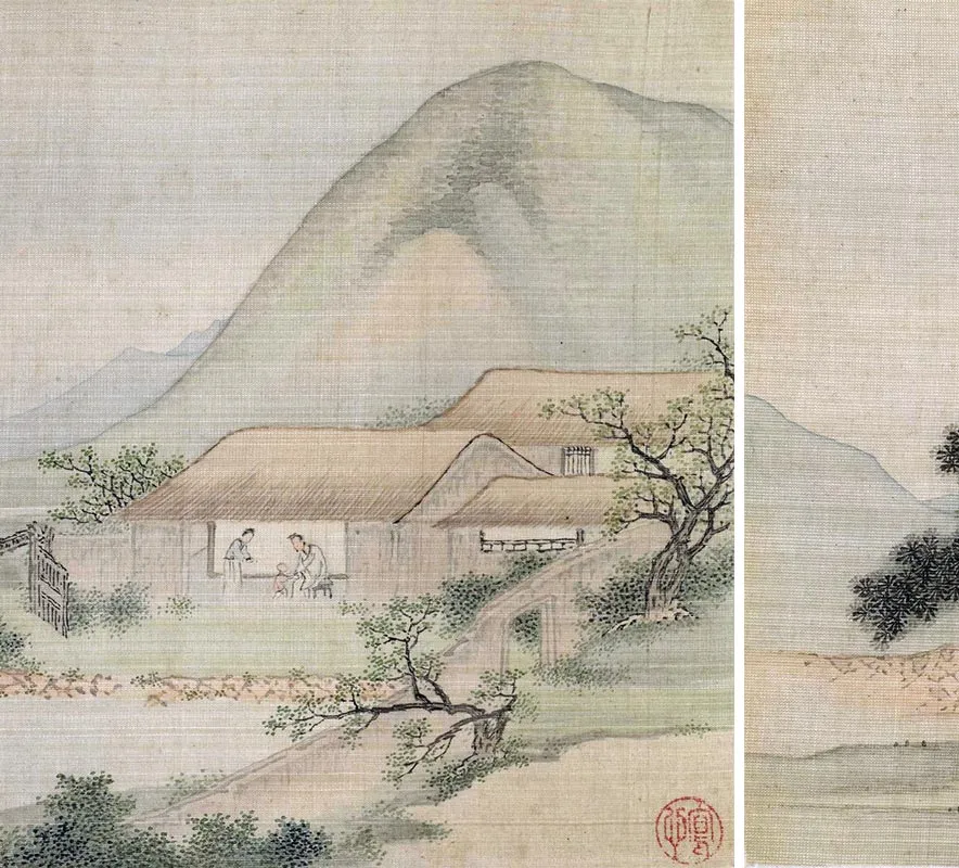 清谢荪《画山水图册》_09