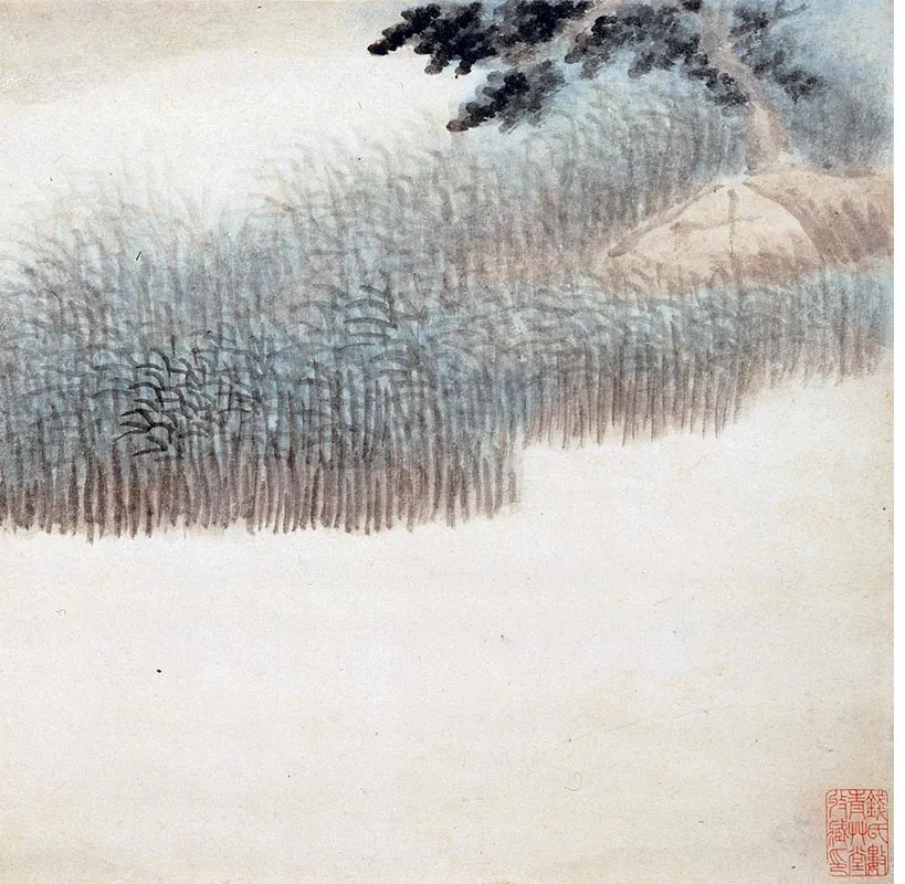 龚贤《山水八段图卷》_04