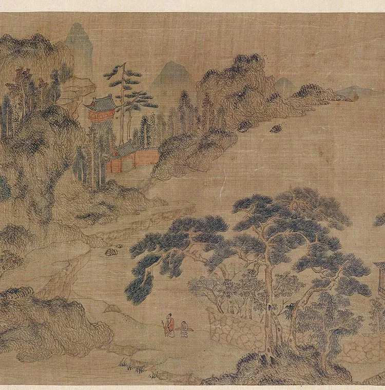 传元王蒙《溪山无尽图卷》_13